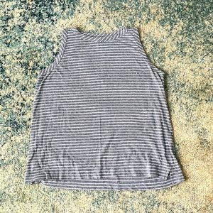 Loft blue and white tank top size M